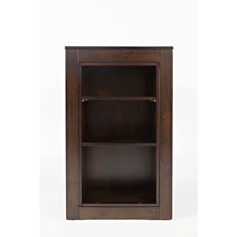 Jofran Tribeca Counter Height 48 Contemporary Dining Table with Built-In Shelving