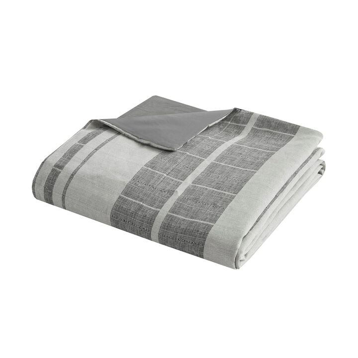 Gracie Mills Naxos 3 Piece Stripe Duvet Cover Set
