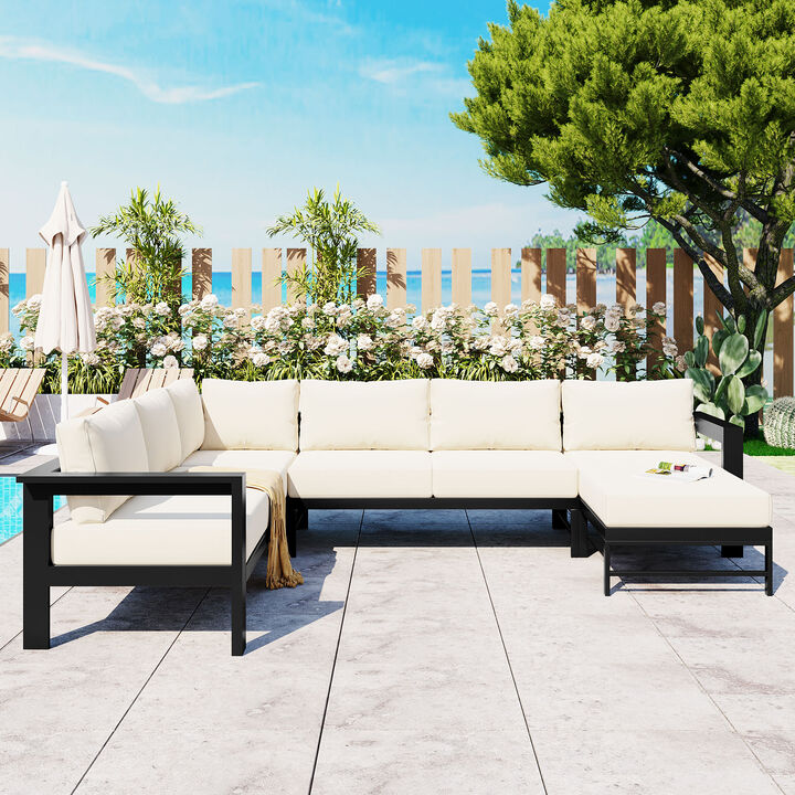Merax U-shaped Multi-person Outdoor Sofa Set