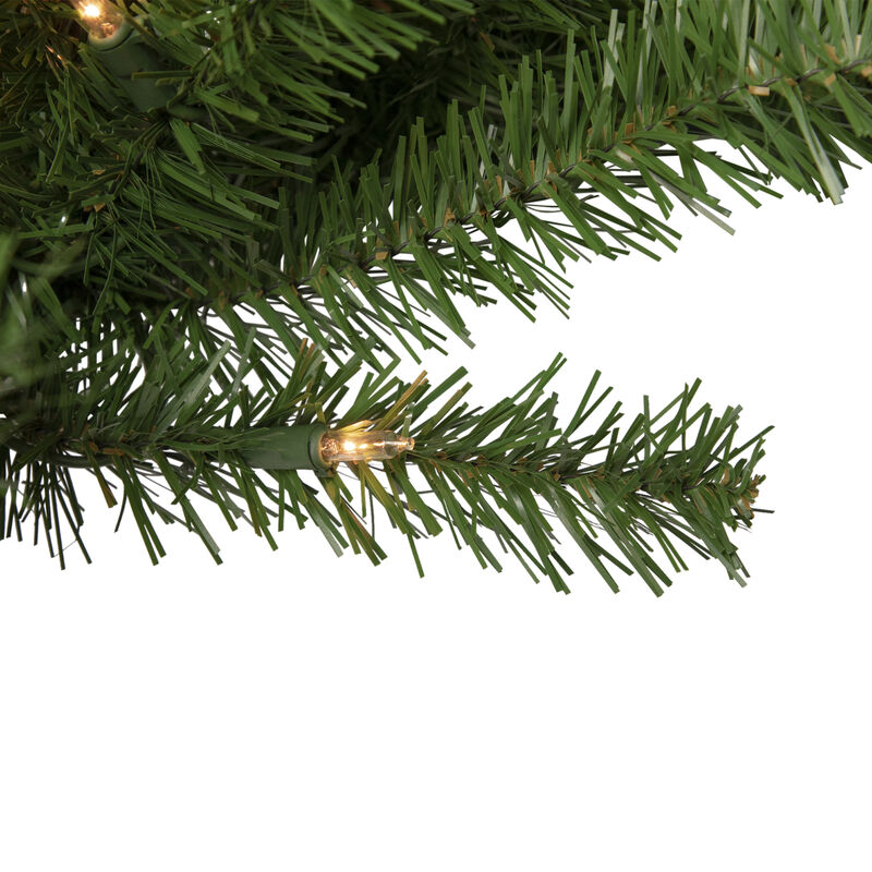 Pre-Lit Deluxe Dorchester Pine Artificial Christmas Wreath  60-Inch  Clear Lights