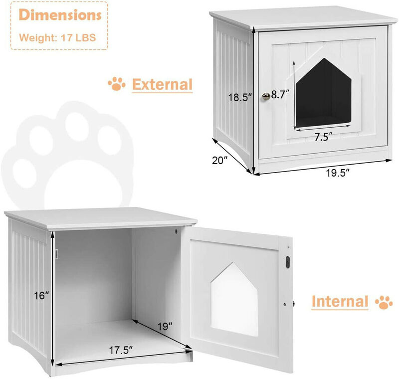 Sidetable Nightstand Weatherproof Multi-function Cat House