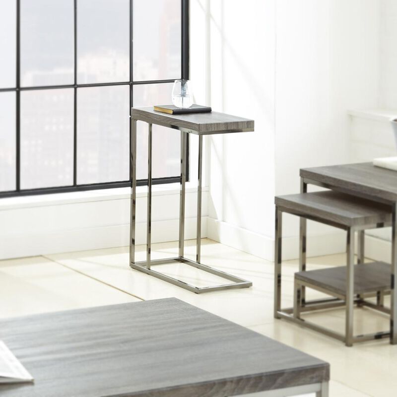 Lucia Chairside End Table w/Nickel