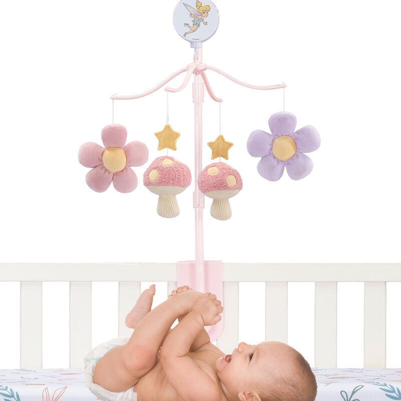 Bedtime Originals Disney Tinker Bell Floral Musical Baby Crib Mobile Soother Toy