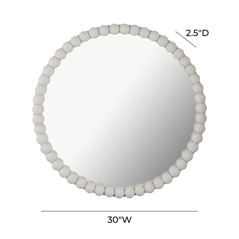 Belen Kox Playful White Wooden Mirror, Belen Kox