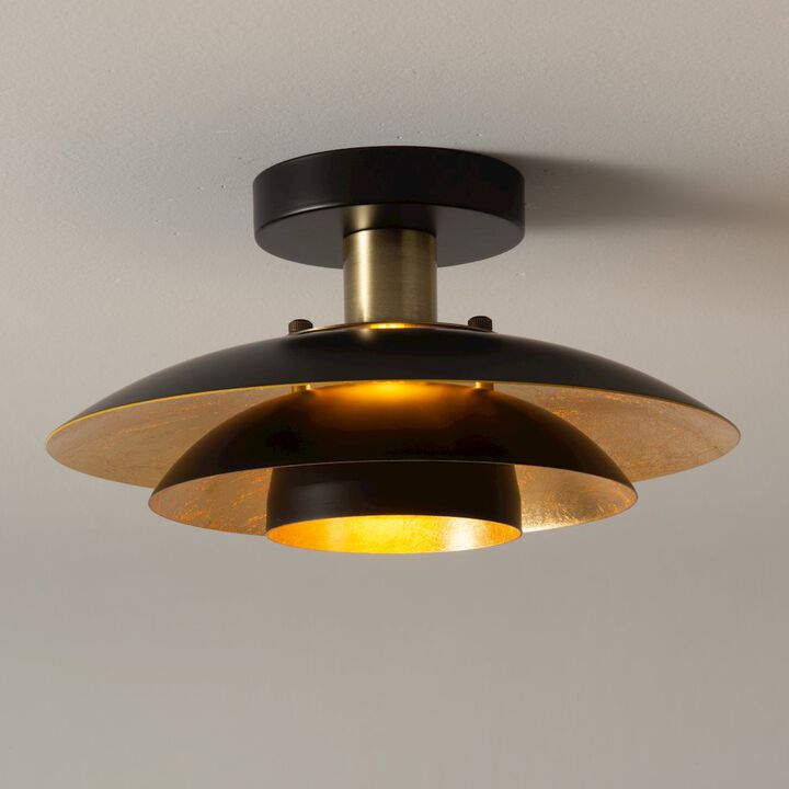 NOVA OF CALIFORNIA Rancho Mirage Flush Mount Ceiling Light - Matte Black