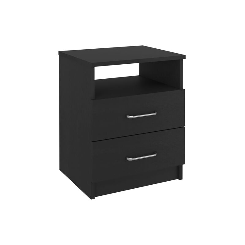 Streamdale Napoles Nightstand, Superior Top, Two Drawers, One Shelf