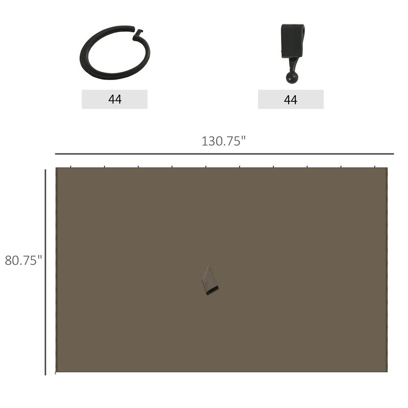 Brown Gazebo Walls: 10'x12' Universal 4-Panel Sidewall Set