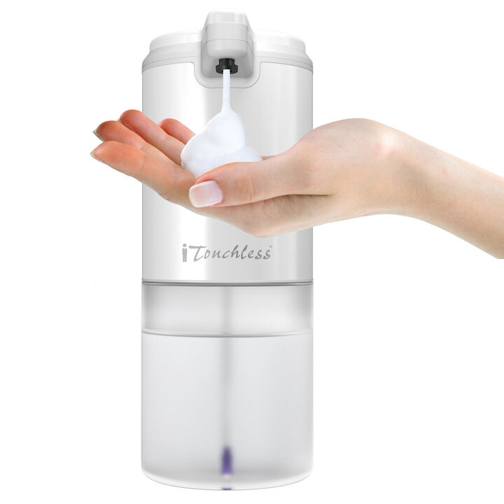 iTouchless iTouchless Ultraclean Stainless Steel Sensor Foam Soap Dispenser 11 oz White