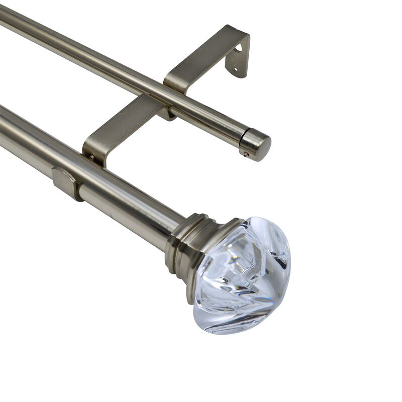 Imperial Regal Double Curtain Rod Set, Adjustable Length from 32" to 86"
