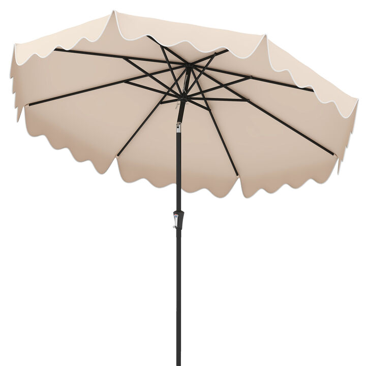 Patio Umbrella with Crank Handle and Push-Button Tilt