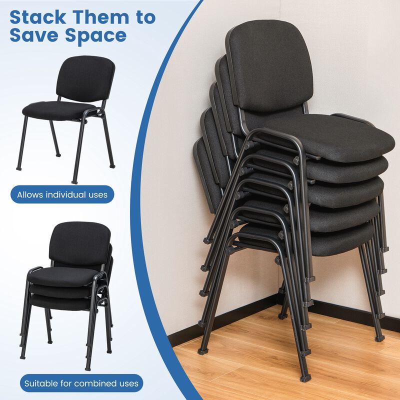 Costway Set of 5 Conference Chair Elegant Design Office Guest Reception