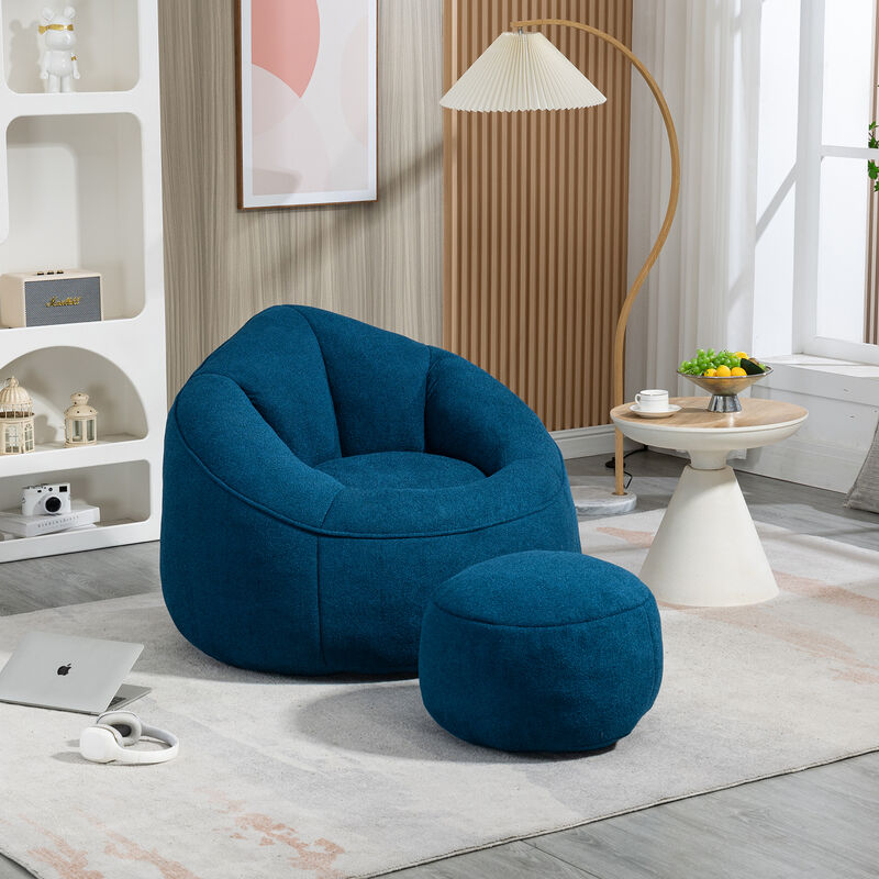 Merax Bean Bag Sofa Accent Chair with Footrest