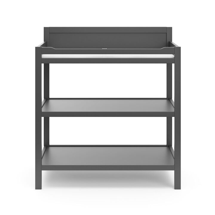 Storkcraft Alpine Changing Table (Gray) - Includes Water Resistant Changing Pad