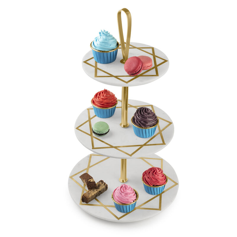 Marbella Three Tier Marble Cake Stand