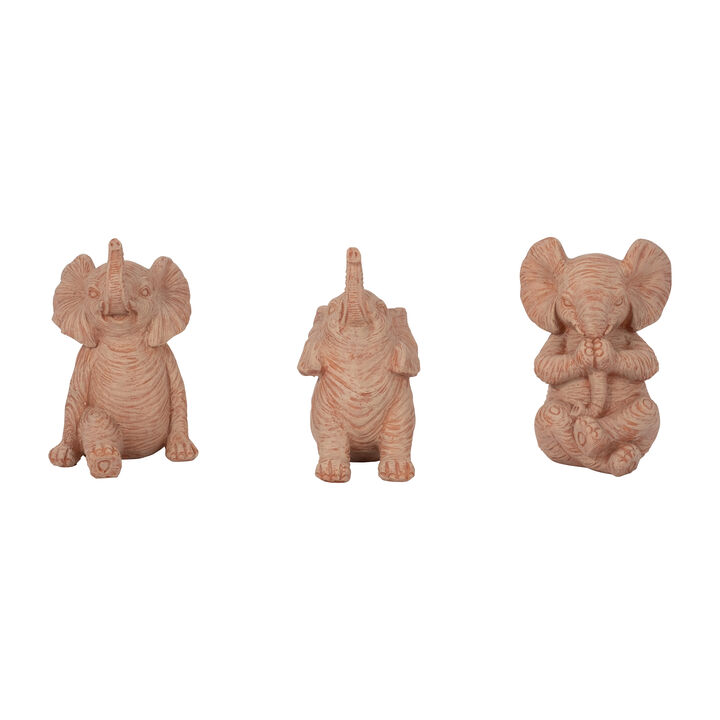 6" Stone Yoga Elephant