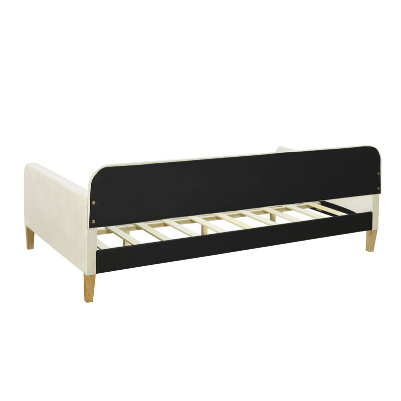 Merax Modern Upholstered Daybed with 4 Support Legs