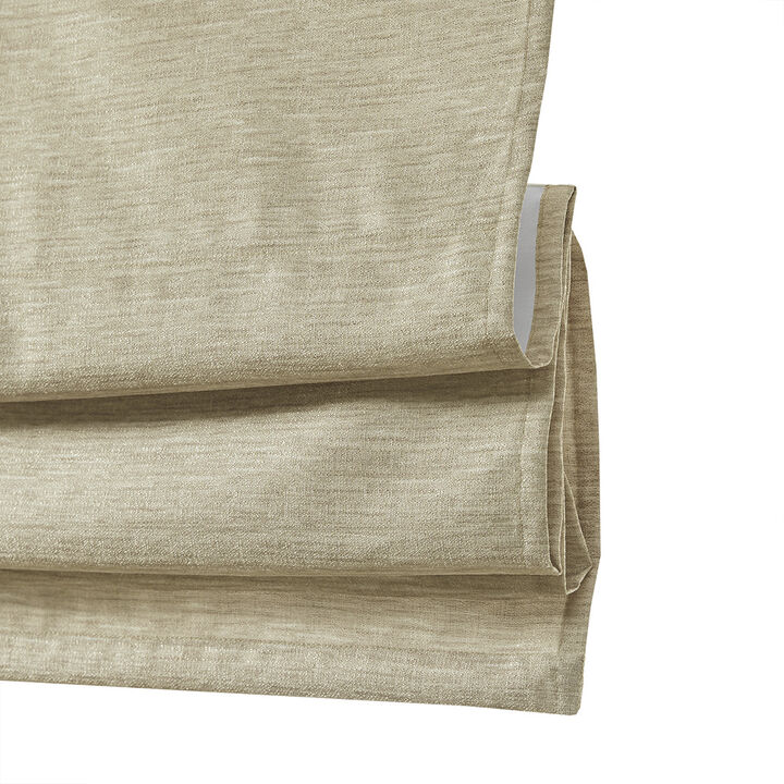 Gracie Mills Azenor Cordless Roman Faux Silk Shade with Room Darkening - 39x64"