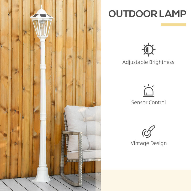 Waterproof Solar Lamp Post with Motion Sensor