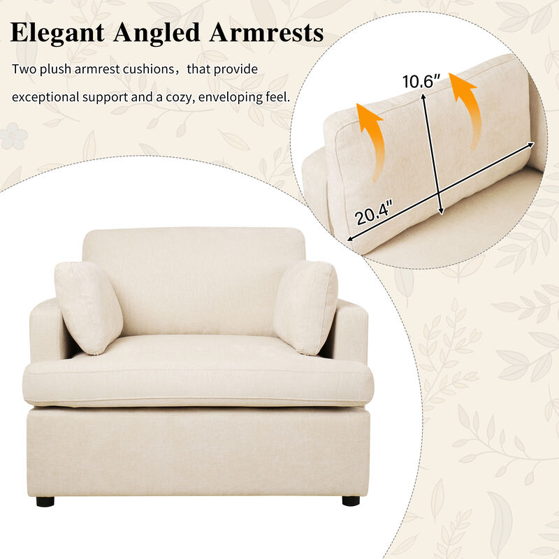 Merax Versatile Neutral Style Accent Chair Home Chair