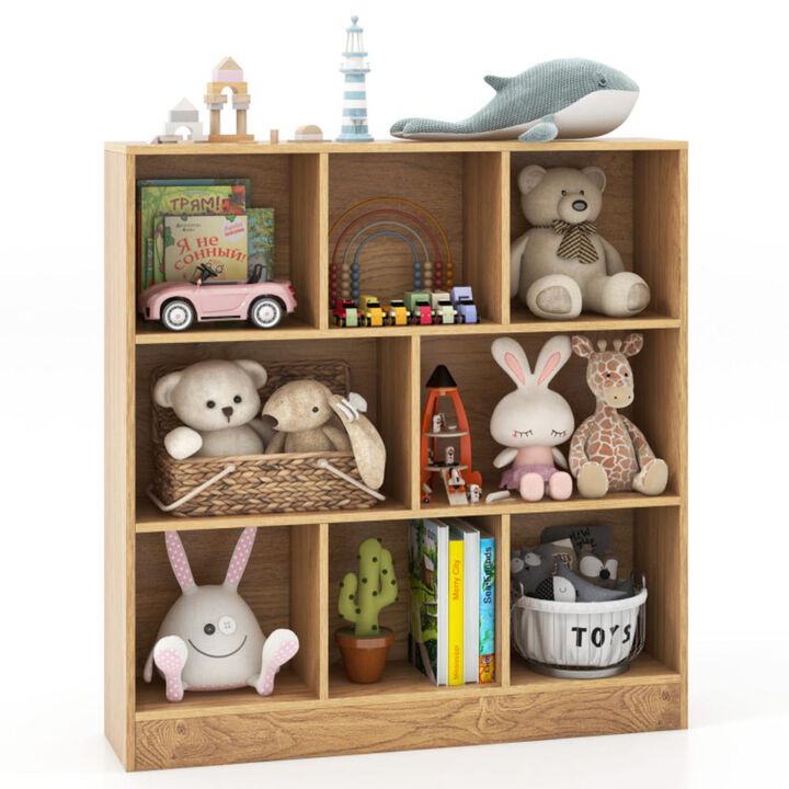 Hivvago 41 Inches 8-Cube Freestanding Bookcase for Kids
