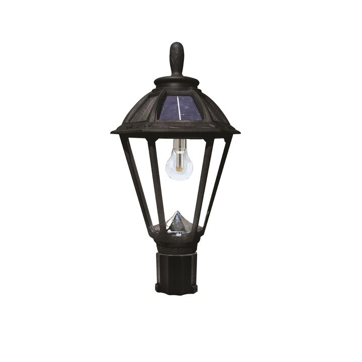 Polaris Solar Light w/GS Solar Light Bulb - Wall/Pier/3" Fitter Mounts - Black