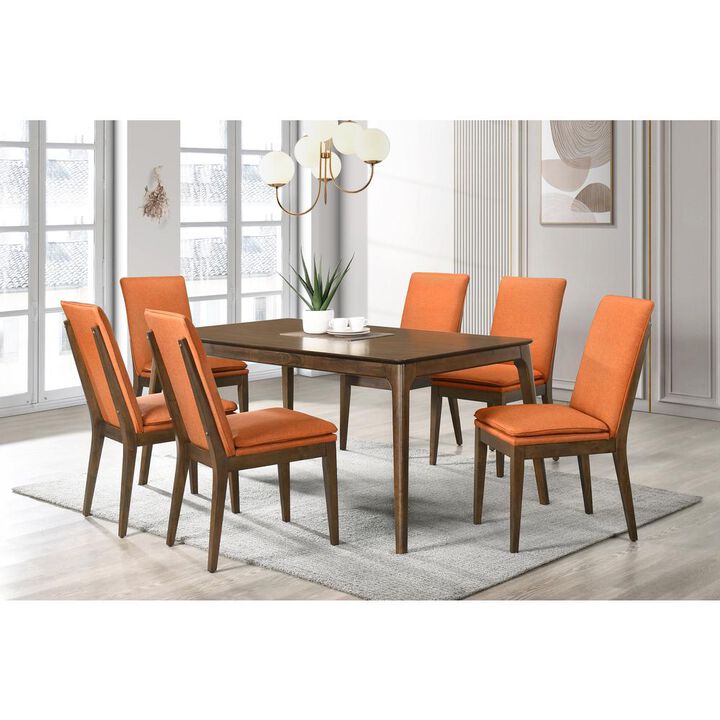 New Classic Furniture Maggie Dining Table W / 4 Terracotta Chairs