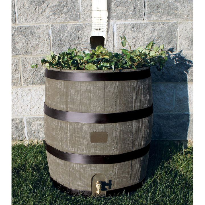 QuikFurn 2-in-1 Rain Barrel Planter