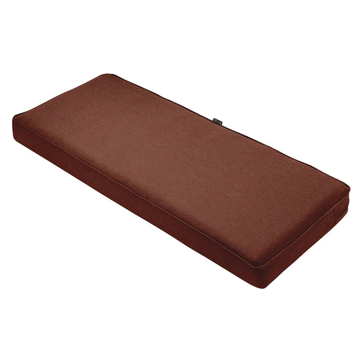 Classic Accessories Montlake FadeSafe Water-Resistant 54 x 18 x 3 Inch Outdoor Bench Cushion, Heather Henna Red, Outdoor Bench, Bench Cushions, Outdoor Cushions