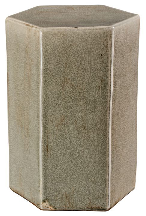 Porto Ceramic Indoor/Outdoor Side Table-Small, Gray