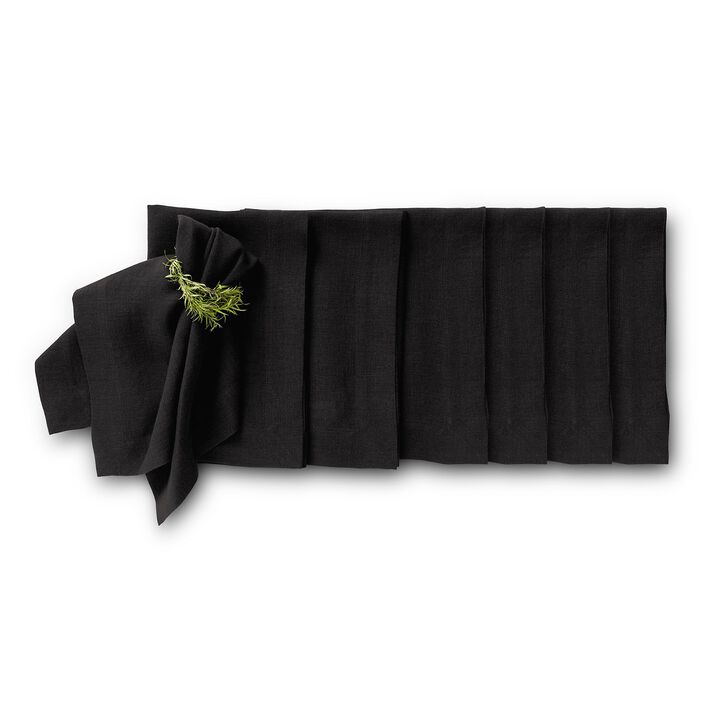 Solino Home 100% Pure Linen Cloth Napkins 20 x 20 Inch Set of 6 Dinner Napkins | Sonoma