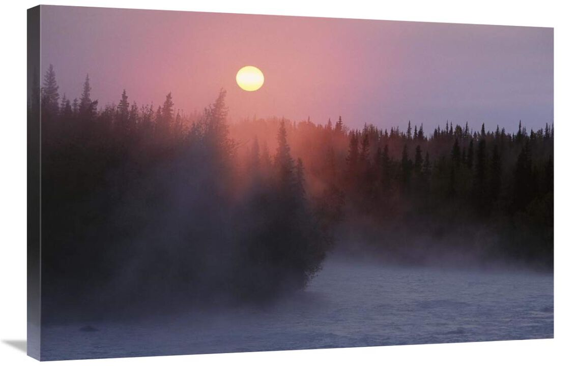 Sunrise over Kasilof River, Kasilof, Alaska-Canvas Art-36x24
