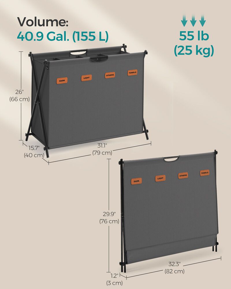 Collapsible Laundry Hamper and Basket – Stylish and Convenient Storage Solution