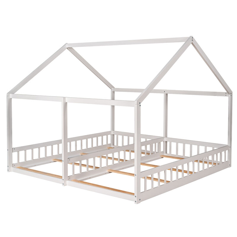 Merax House Platform Beds  with 2 Shared Beds