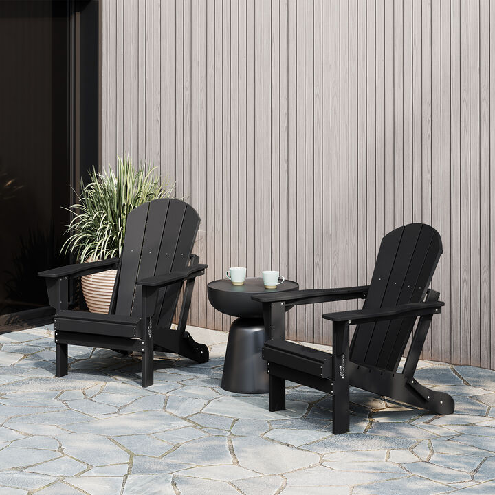 WestinTrends Westintrends 2 piece set outdoor folding Poly Adirondack chair