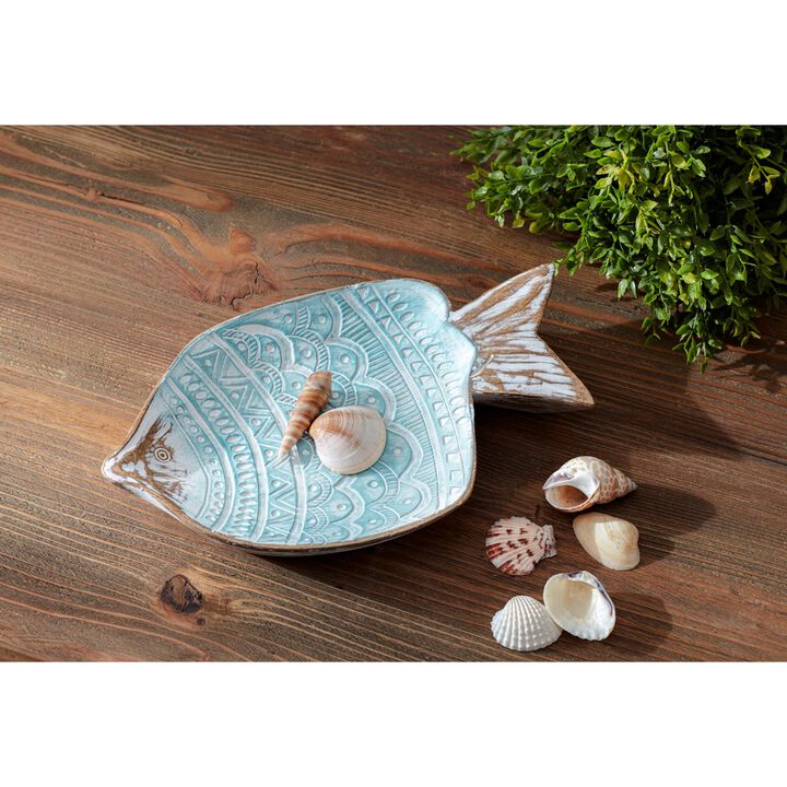 Geometric Etched Fish Bowl for Home Decor and Decorative Styling