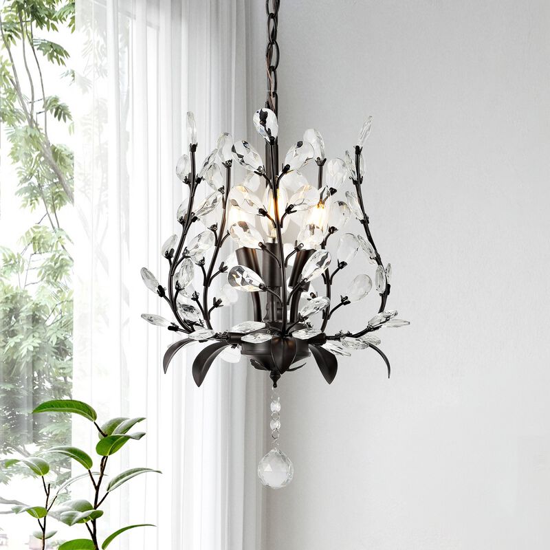 Adoria 3-Light Contemporary Bohemian Iron/Acrylic LED Pendant
