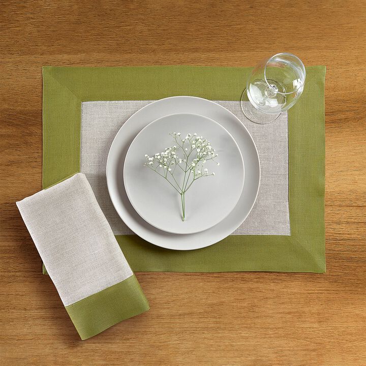 Solino Home 100% Pure Linen 14 x 19 Inch Placemats Set of 4 | Contempo