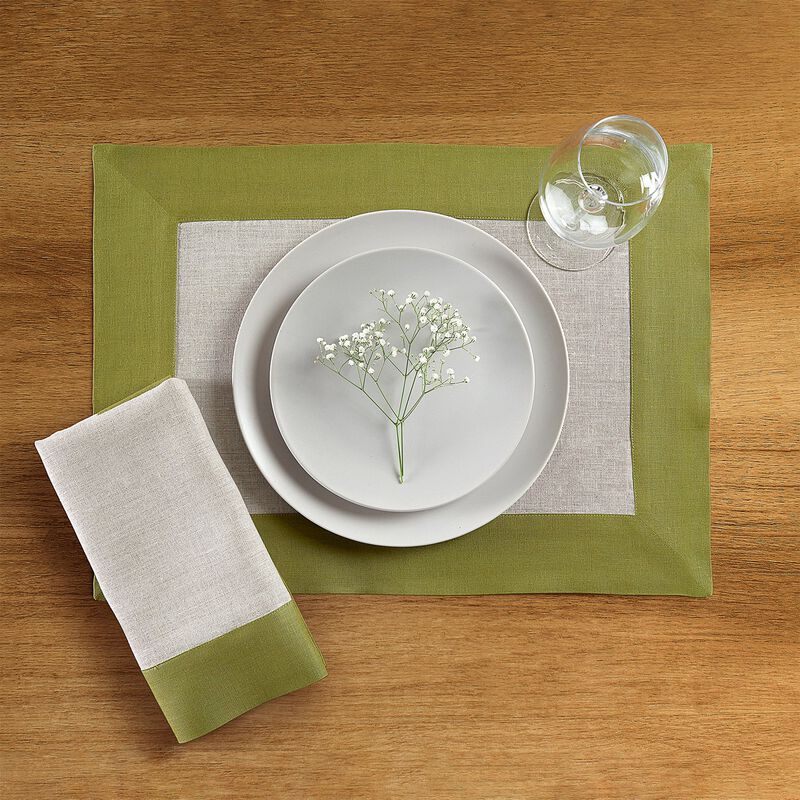 Solino Home 100% Pure Linen 14 x 19 Inch Placemats Set of 4 | Contempo