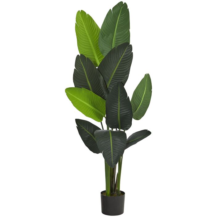 Hivvago 58 Inches Traveler Feets Palm Artificial tree