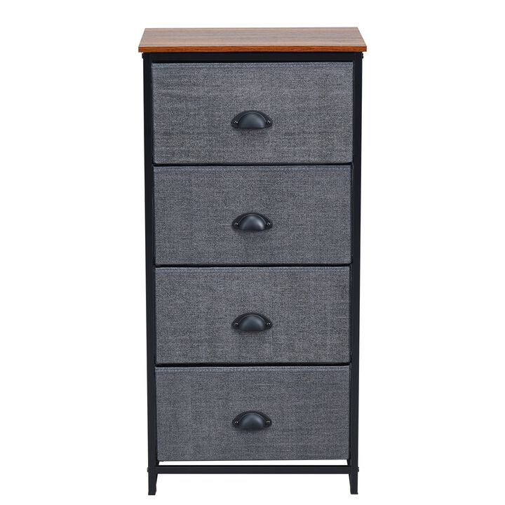 Chest Storage Tower Side Table Display Storage with 4 Drawers