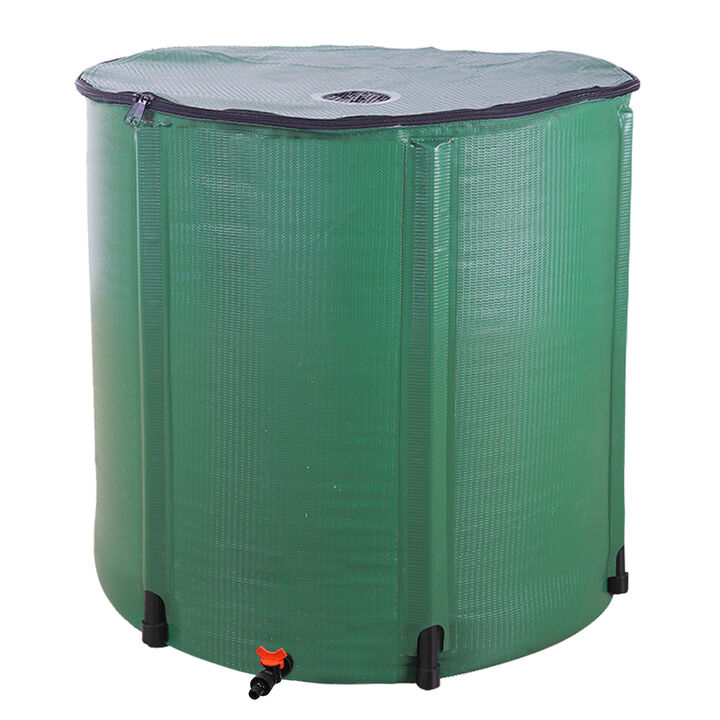 Space-Saving 200 Gallon Folding Rain Barrel, Efficient Water Collector for Gardens