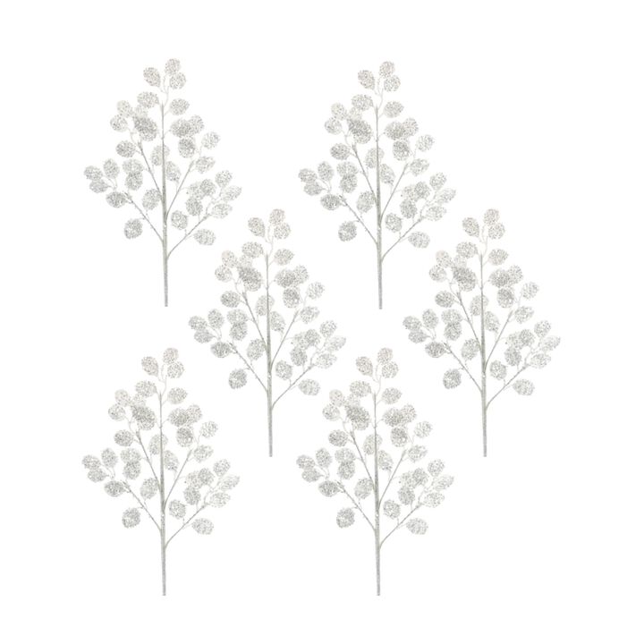 Artificial Silver Dollar Eucalyptus Stem Set (Set of 6)