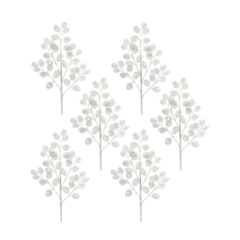 Artificial Silver Dollar Eucalyptus Stem Set (Set of 6)