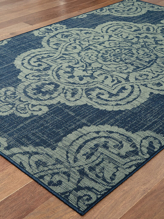 Marina 1'9" x 3'9" Navy Rug