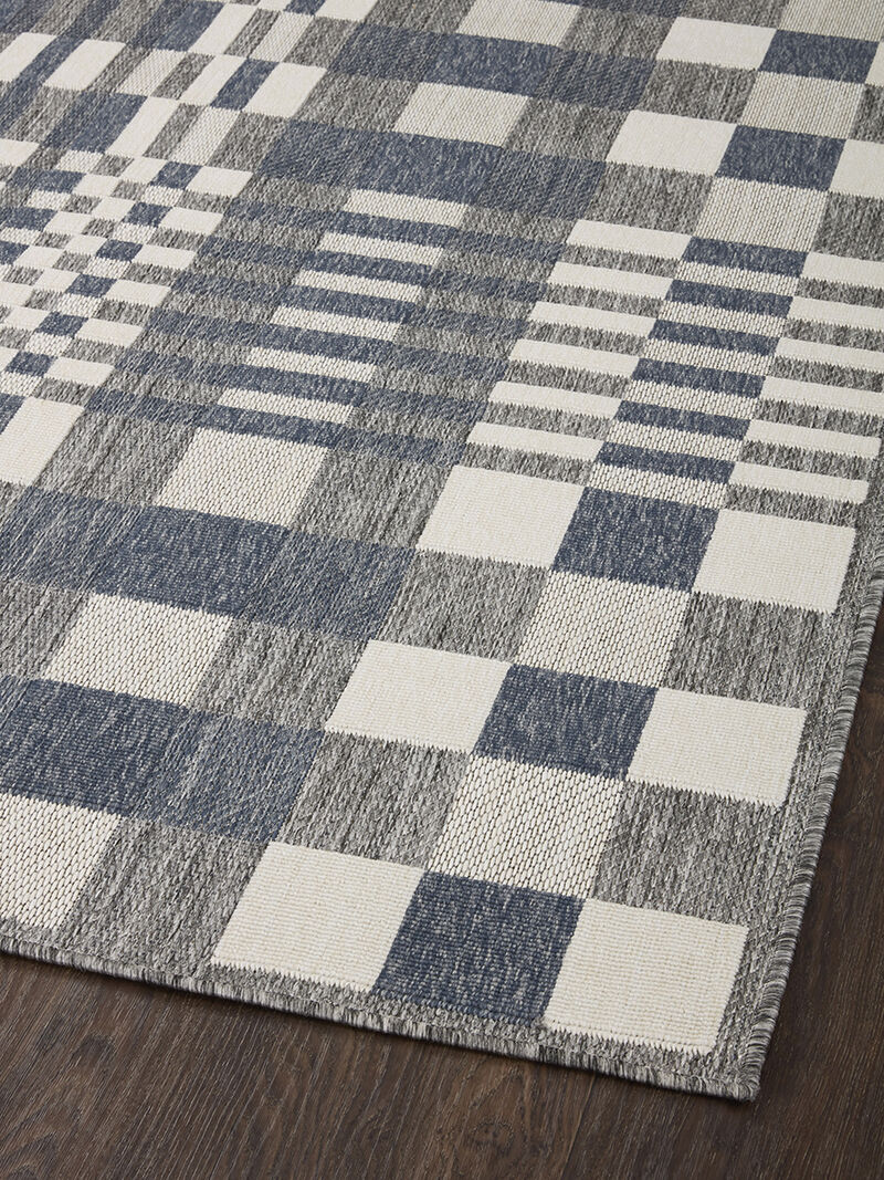 Rainier RAI04 Ivory/Denim 5'3" x 7'7" Rug