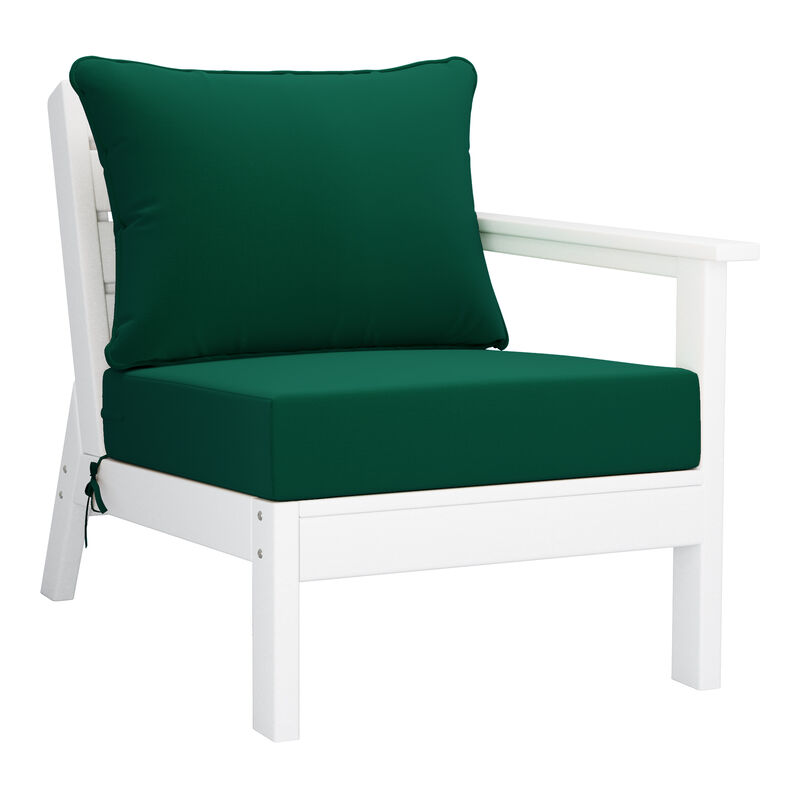 WestinTrends Outdoor Patio HDPE Sectional Sofa with Patio Cushions