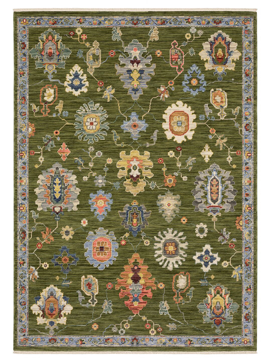 Lucca 5'3" x 7'6" Green Rug