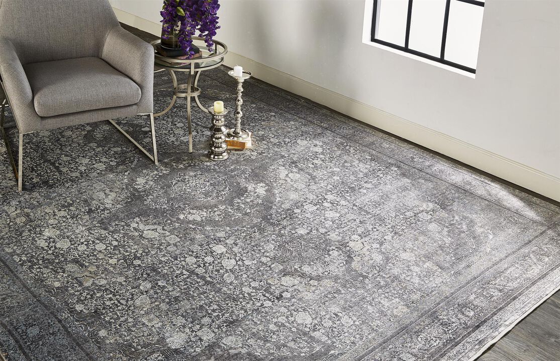 Sarrant 3967F Gray/Silver/Ivory 2' x 3' Rug