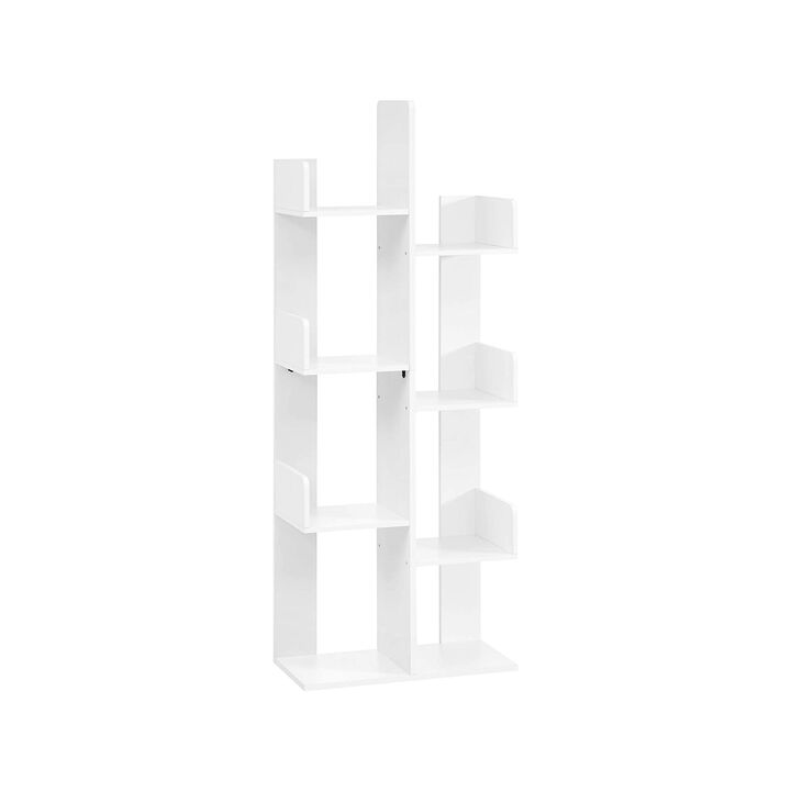 Elegant Tree-Shaped Bookshelf with 8 Shelves: Stylish Storage with Rounded Corners