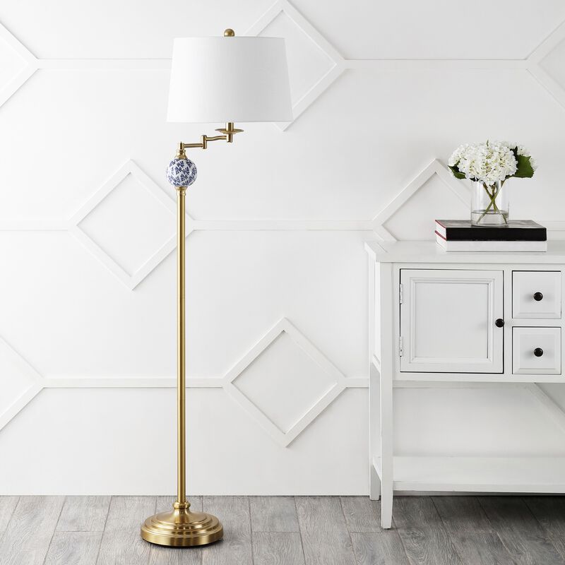 Aveiro Classic Midcentury Iron LED Floor Lamp